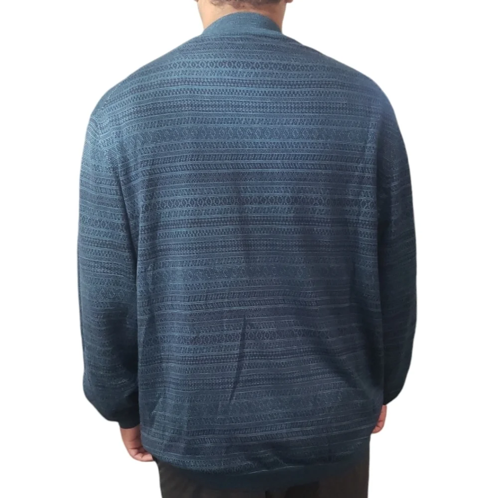 Cutter And Buck Men's Sweaters Monck Neck 1/4 Bottons Wool/ Acrylic 3XL Tall